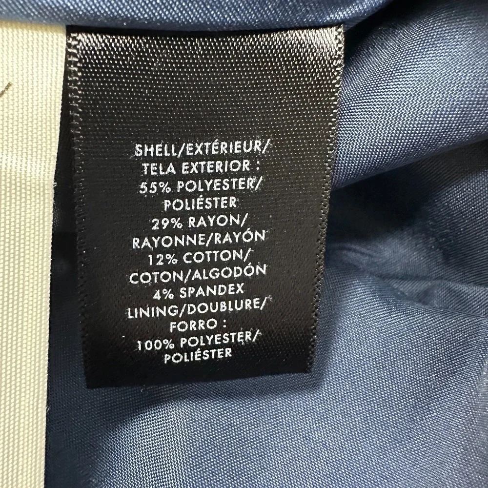 Ann Taylor Women's Blue Denim Faux Wrap‎ Lined A- Line Skirt Size 4P Petite